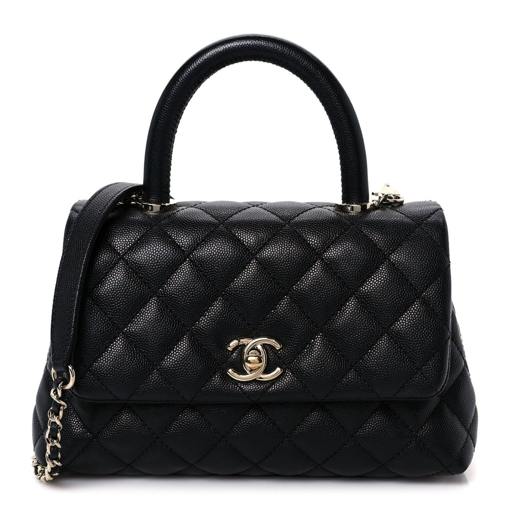 Chanel Caviar Quilted Mini Coco Handle Flap Black