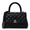 Chanel Caviar Quilted Mini Coco Handle Flap Black