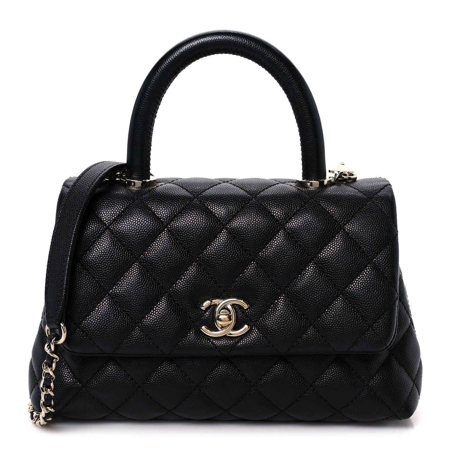 Chanel Caviar Quilted Mini Coco Handle Flap Black
