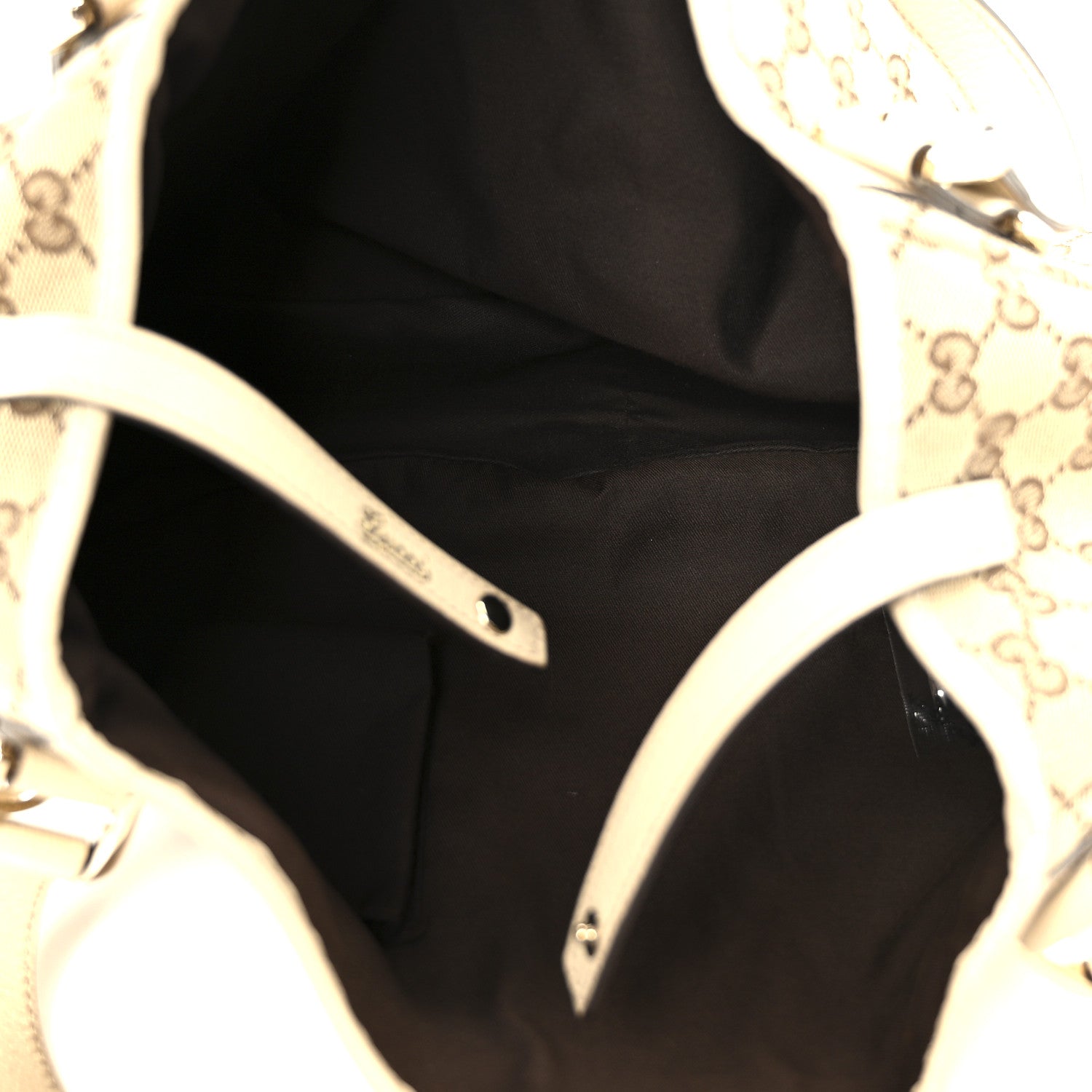 Gucci Monogram Medium Abbey Shoulder Bag Off White