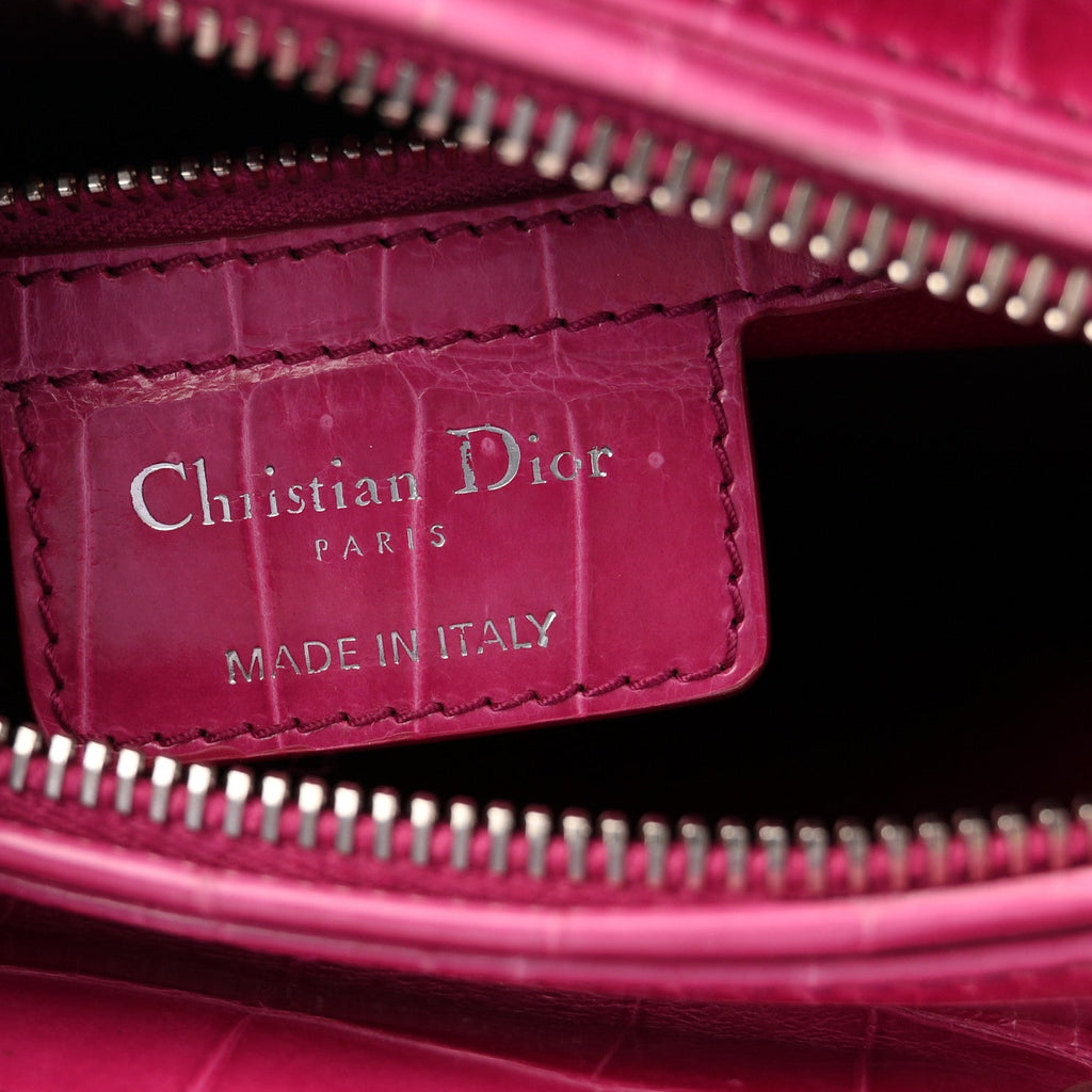 Christian Dior Alligator Medium Lady Dior Pink