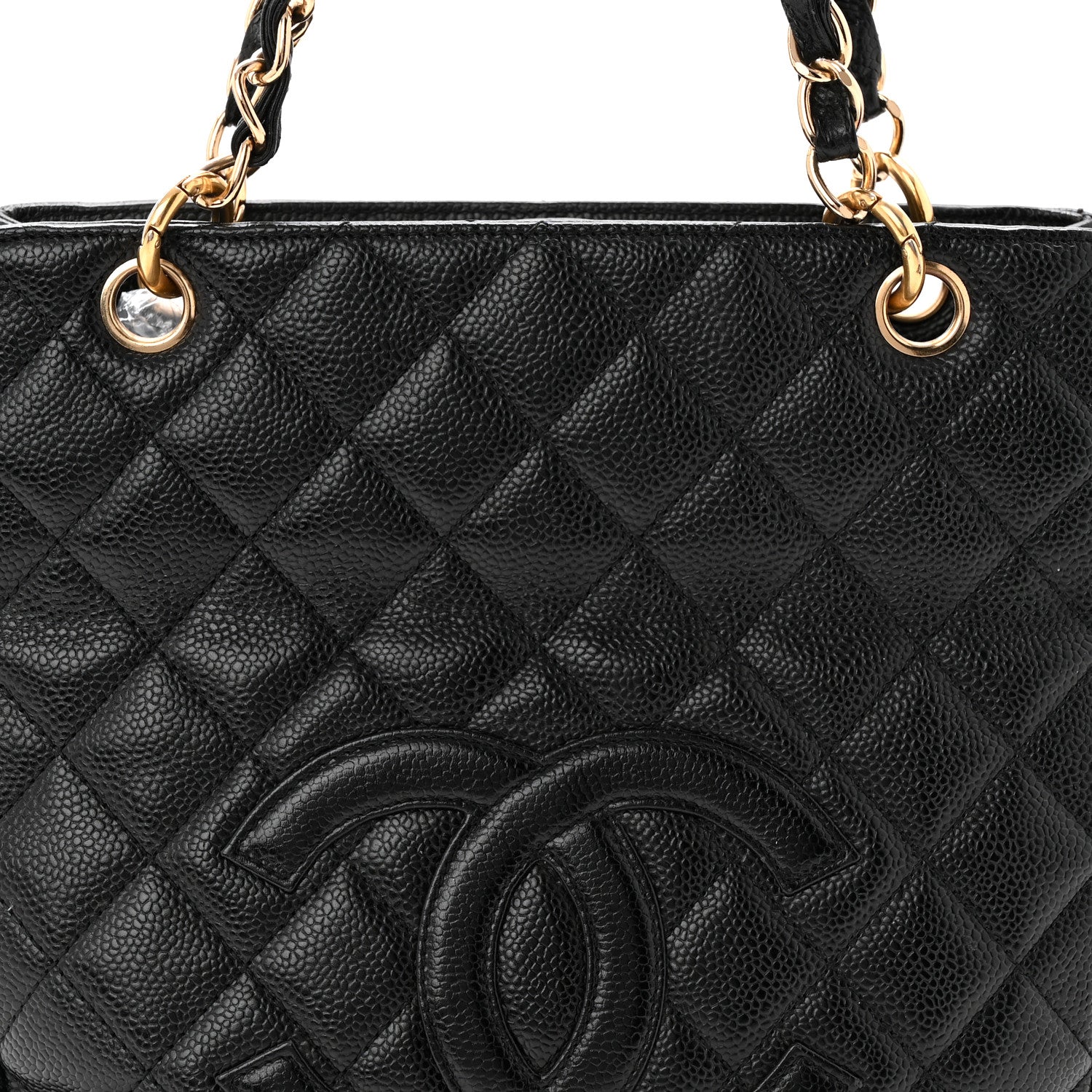 Chanel Caviar Quilted Petit Shopping Tote PST Black