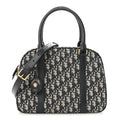 Christian Dior Oblique Large D-Vibe Bowling Bag Navy