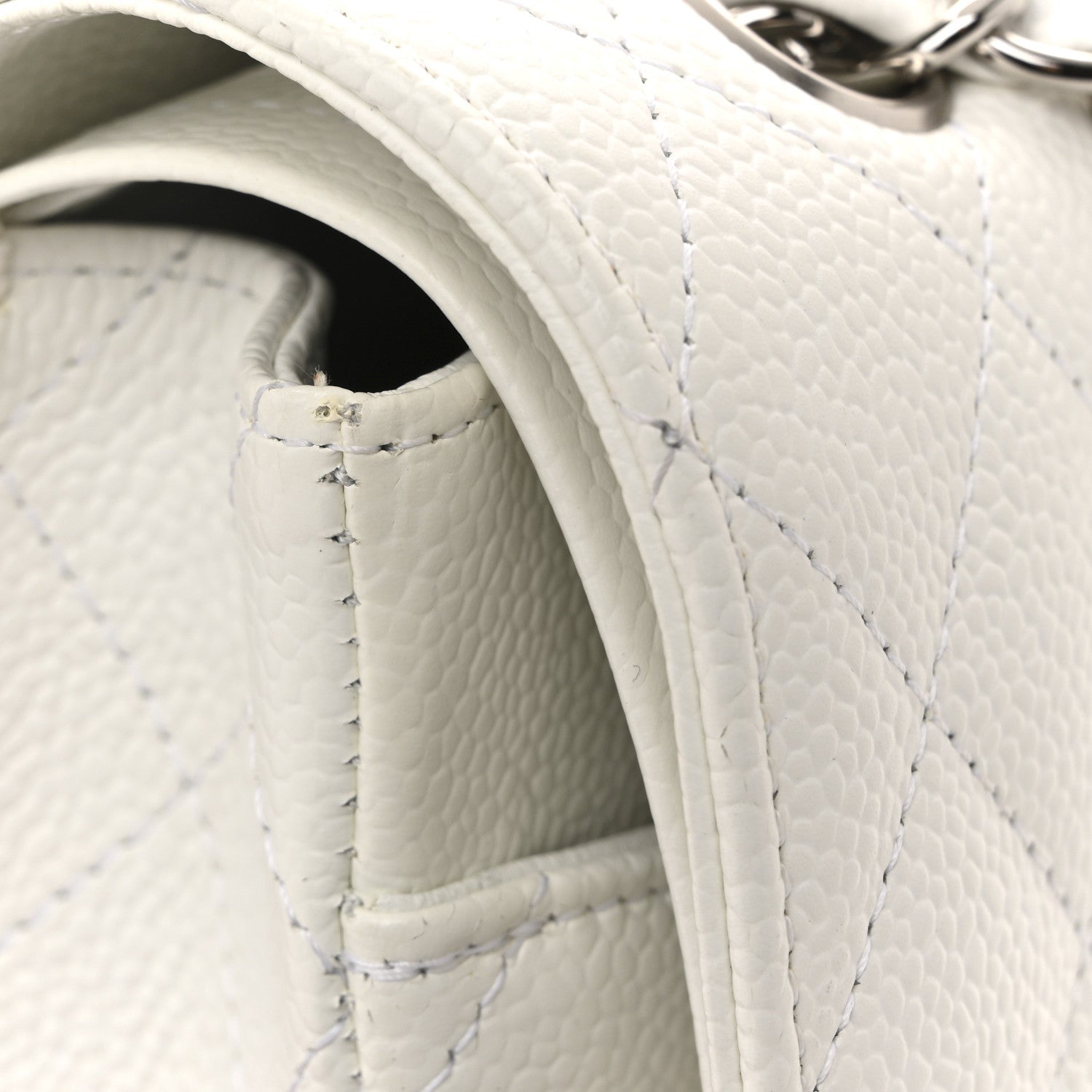 Chanel Caviar Quilted Medium Double Flap White