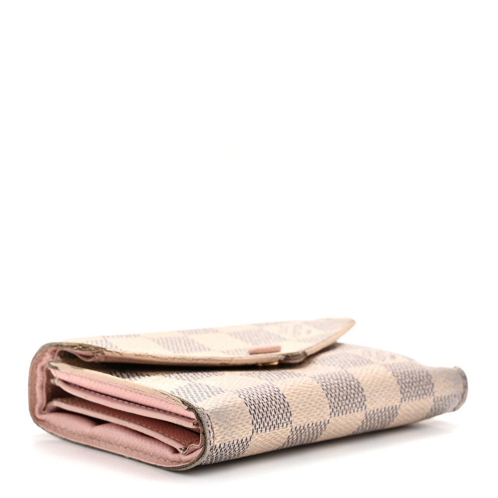 Louis Vuitton Damier Azur Victorine Wallet Rose Ballerine