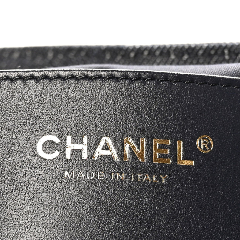 Chanel Denim Quilted Medium Chanel 25 Handbag Dark Blue