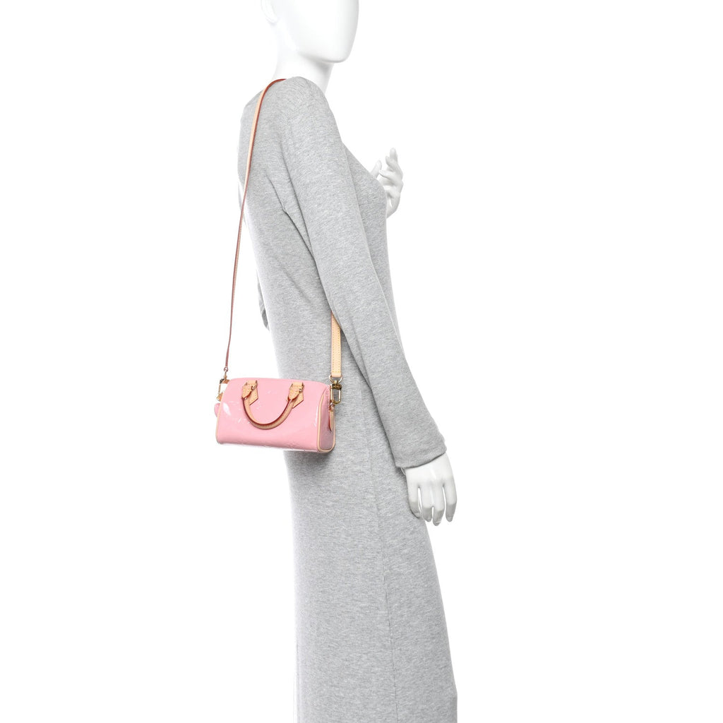 Louis Vuitton Vernis Monogram Nano Speedy Mochi Pink