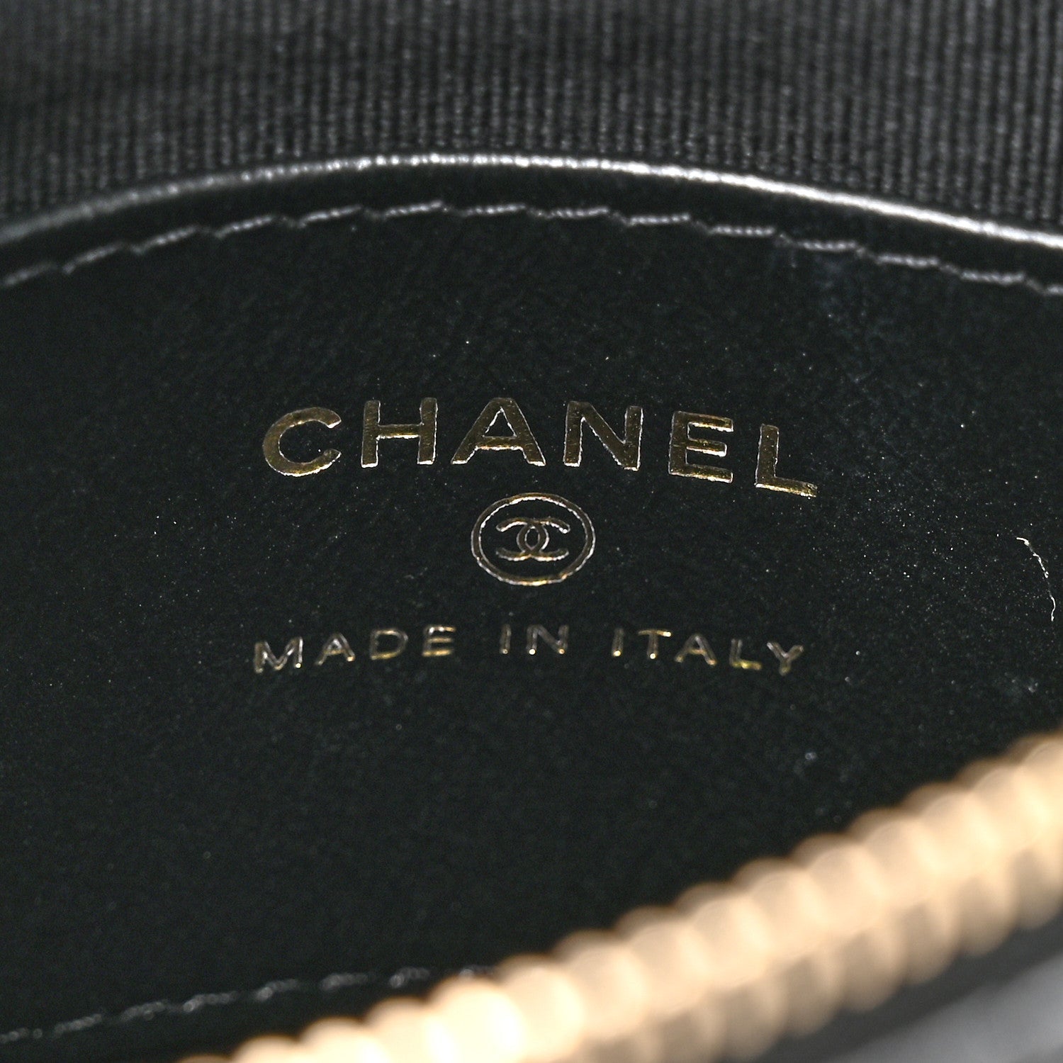 Chanel Lambskin Quilted Chain Around Pouch Black