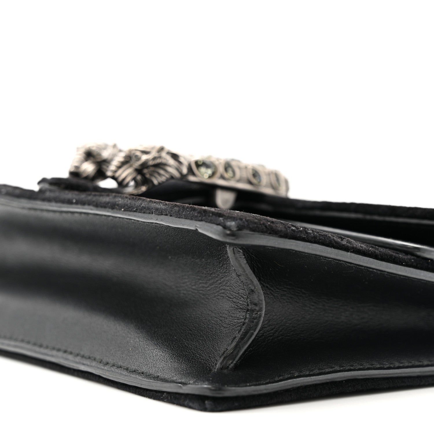 Gucci Velvet Super Mini Dionysus Shoulder Bag Black
