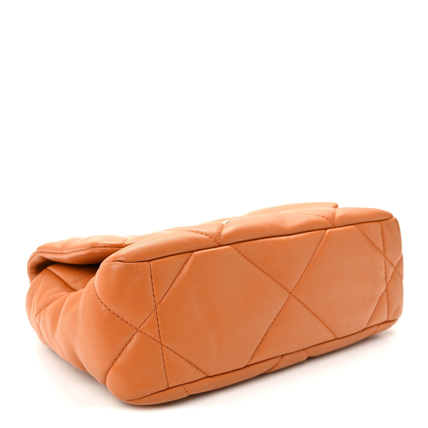 Chanel Lambskin Quilted Medium Chanel 19 Flap Light Brown