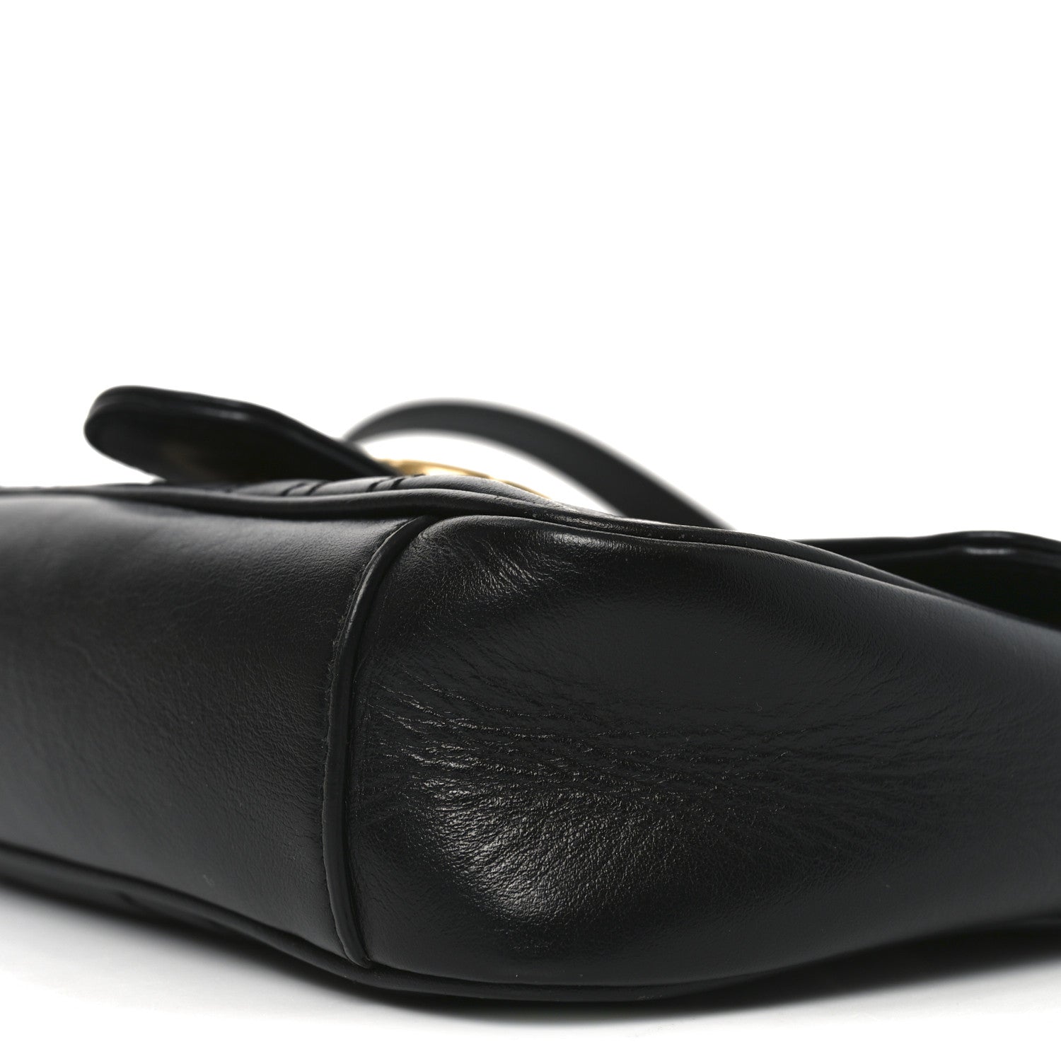 Gucci Calfskin Matelasse Mini GG Marmont Shoulder Bag Black