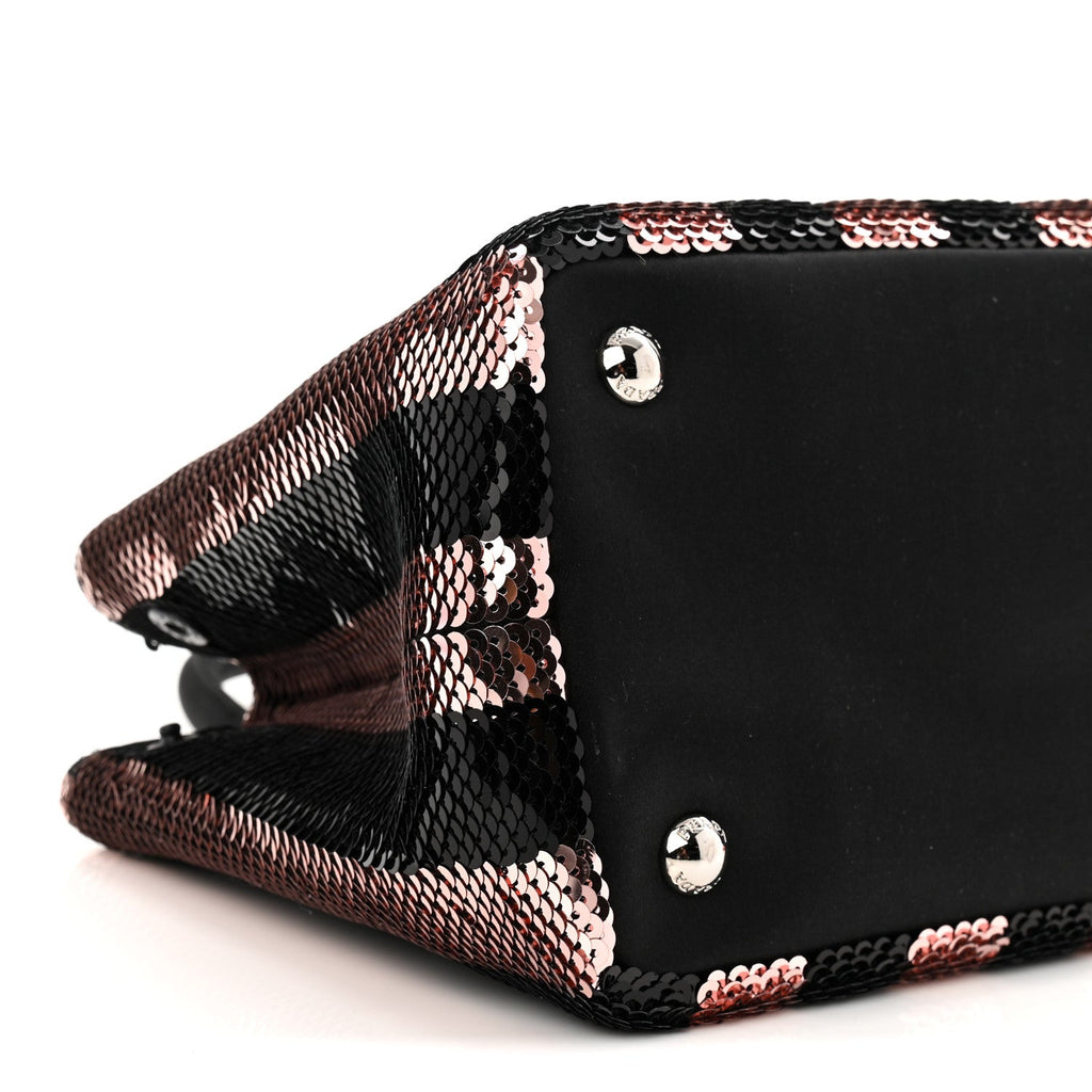 Prada Sequin Broccato Tote Black Cipria