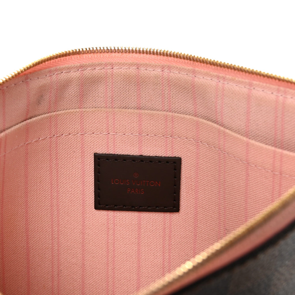 Louis Vuitton Damier Ebene Neverfull MM GM Pochette Rose Ballerine