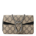Gucci GG Supreme Monogram Super Mini Dionysus Shoulder Bag Black
