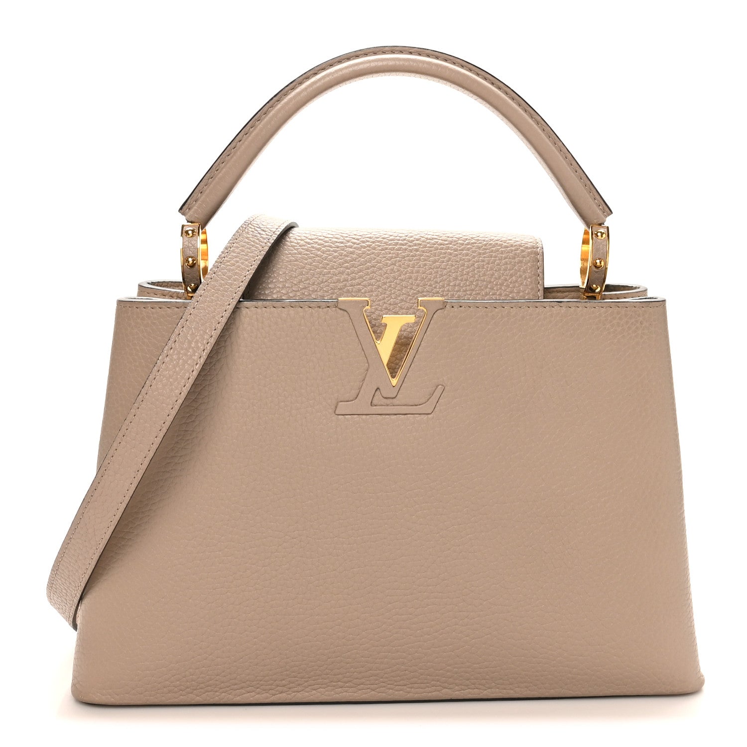 Louis Vuitton Taurillon Capucines PM Galet