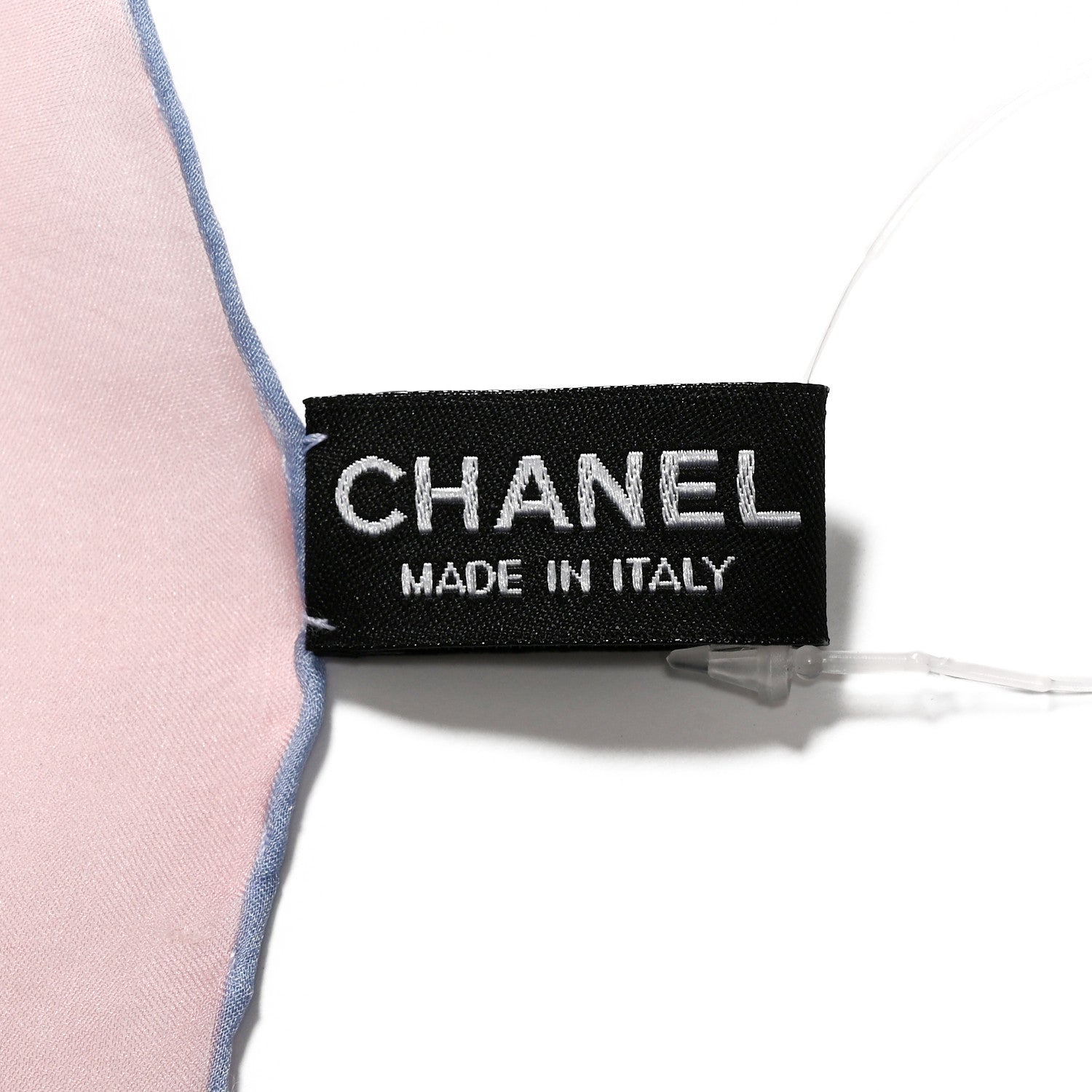 Chanel Silk Camellia Sketch Scarf White Light Pink