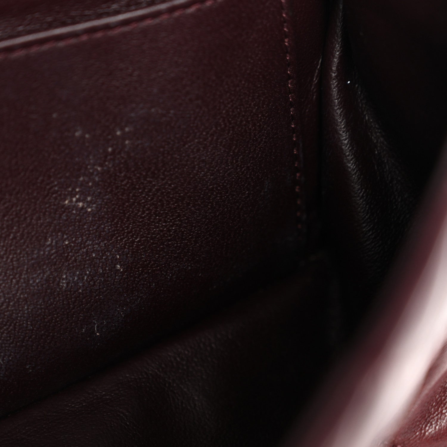 Chanel Lambskin Quilted Mini Rectangular Flap Burgundy