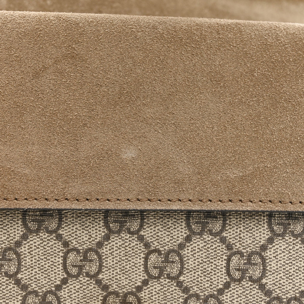 Gucci GG Supreme Monogram Mini Dionysus Shoulder Bag Taupe