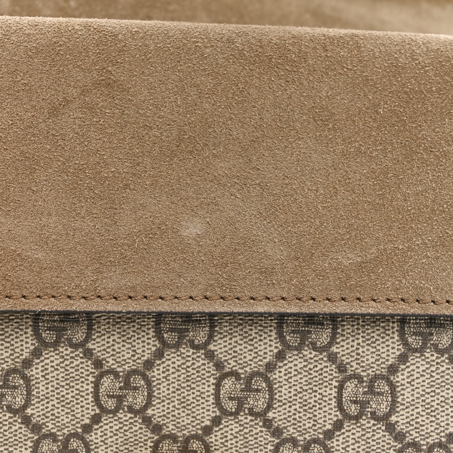 Gucci GG Supreme Monogram Mini Dionysus Shoulder Bag Taupe