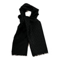 Gucci Cashmere GG Monogram Gem Lux Scarf Black