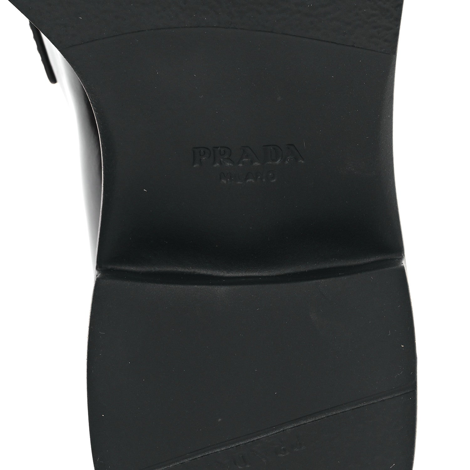 Prada Spazzolato Metal Triangle Logo 50mm Loafers 35 Cordovan