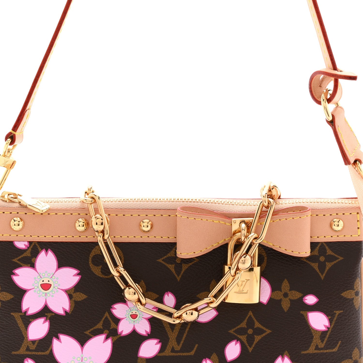 Louis Vuitton LV X TM Monogram Pochette Accessories Sakura Brown