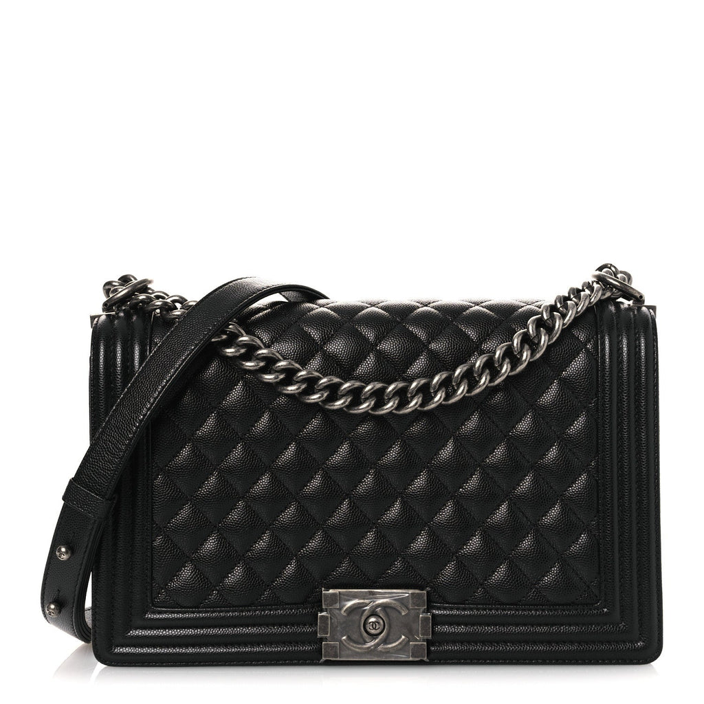 Chanel Caviar Quilted New Medium Boy Flap Black