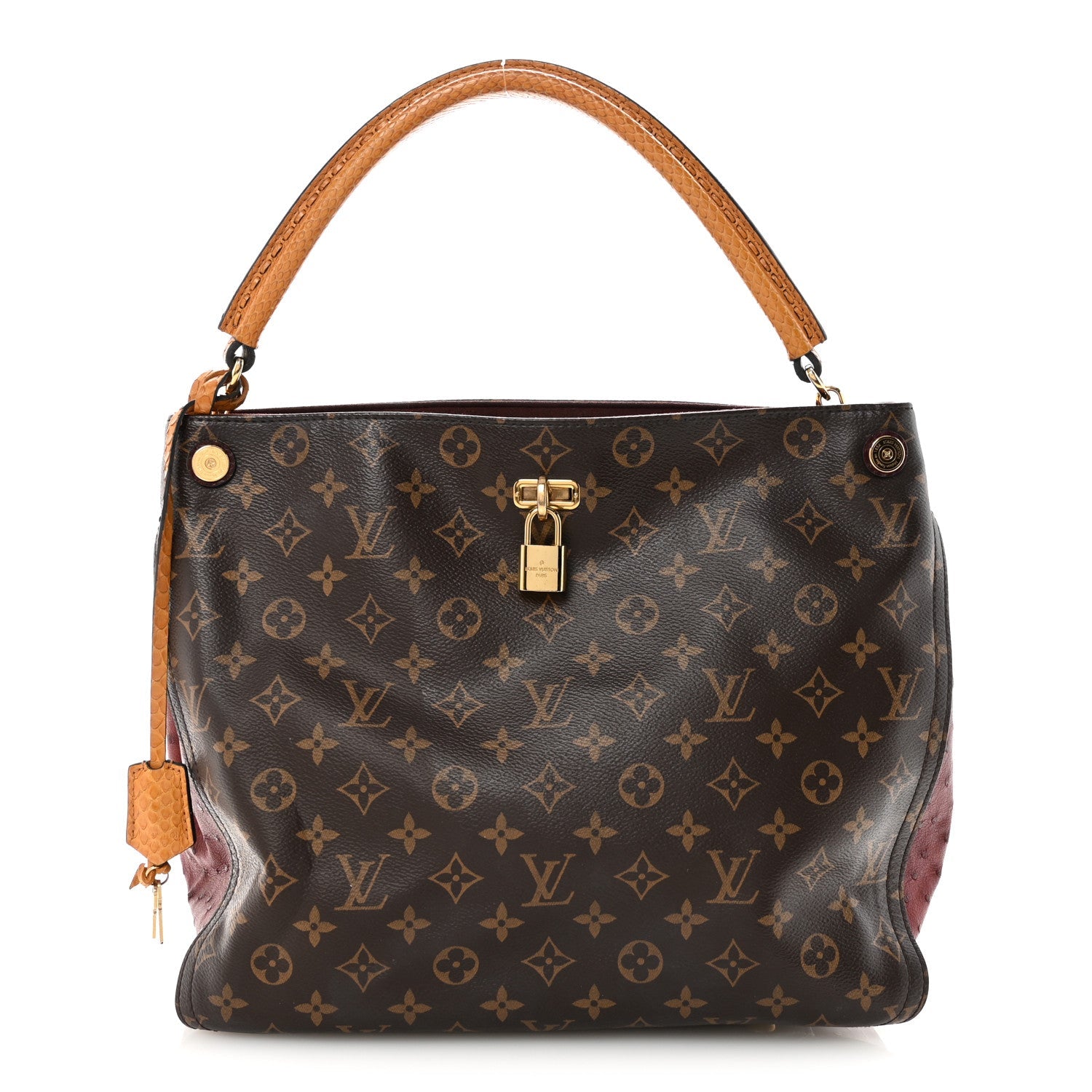 Louis Vuitton Monogram Python Ostrich Gaia Bordeaux