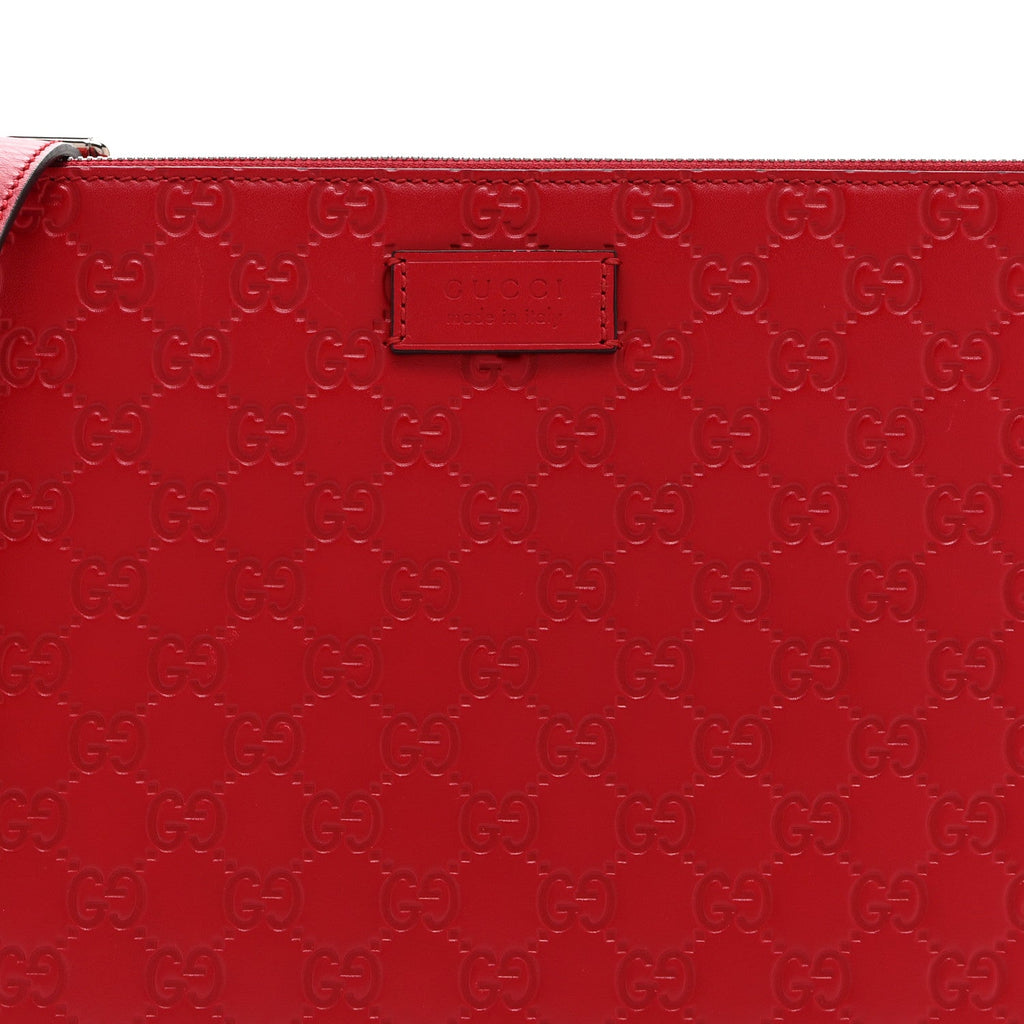 Gucci Guccissima Signature Messenger Bag Hibiscus Red