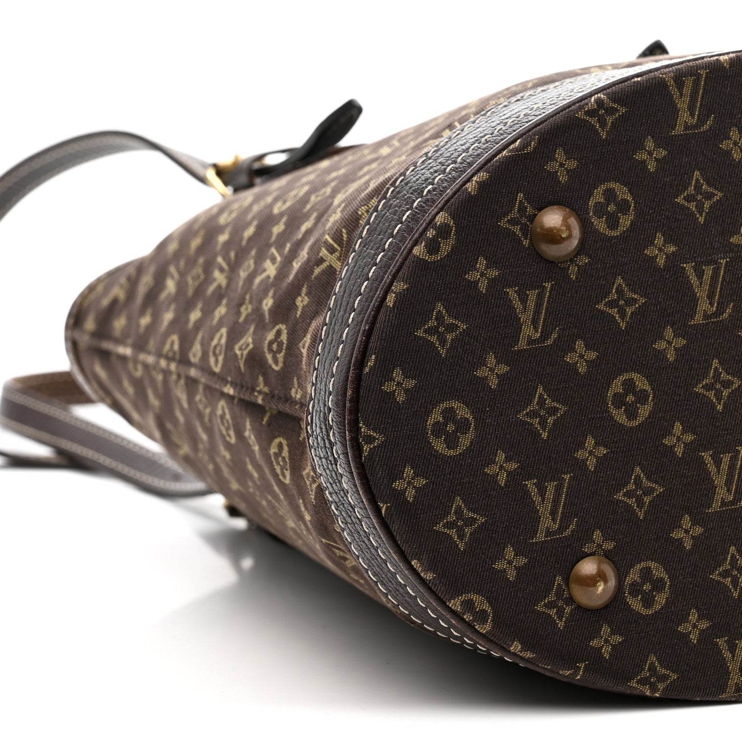 Louis Vuitton Mini Lin Monogram Bucket Bag Ebene