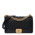 Chanel Caviar Quilted Medium Boy Flap Black