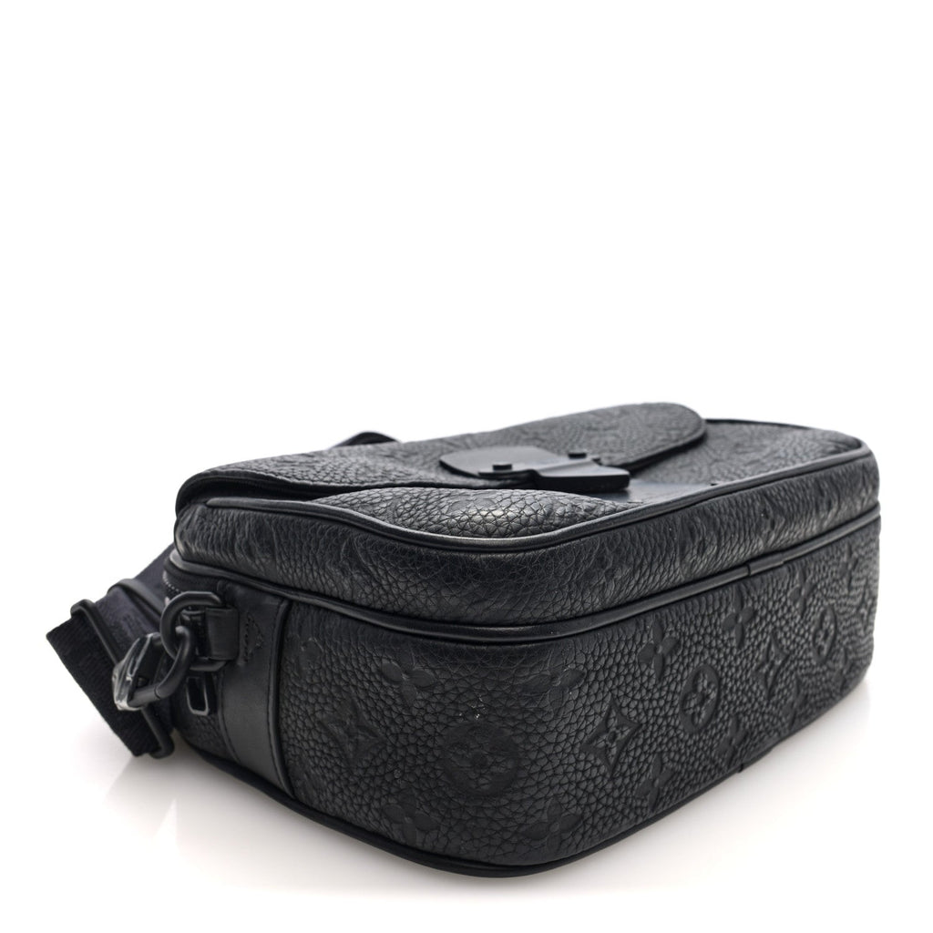 Louis Vuitton Taurillon Monogram S Lock Messenger Black