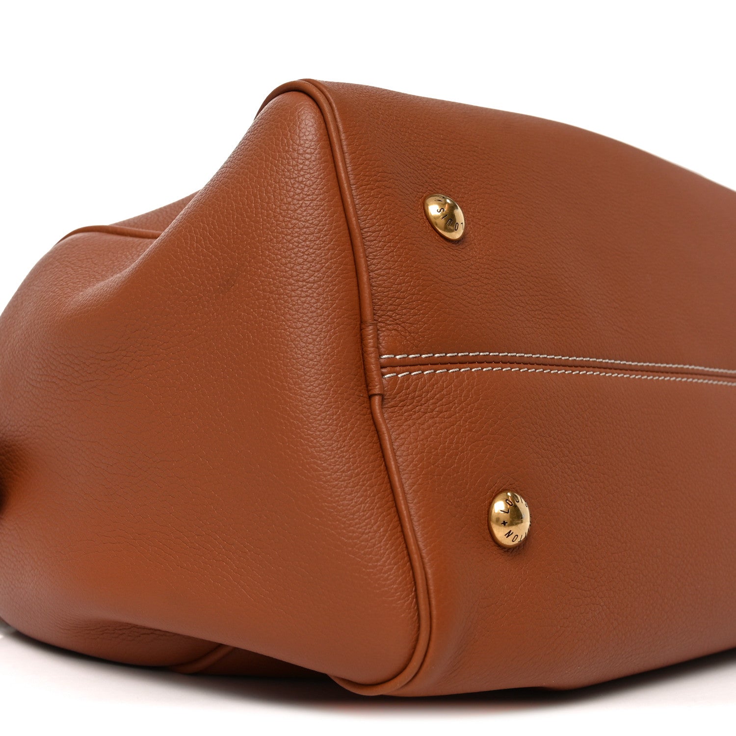 Louis Vuitton Grained Calfskin Low Key Speedy 30 Cognac