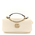 Gucci Lambskin Mini GG Milano Top Handle Shoulder Bag White