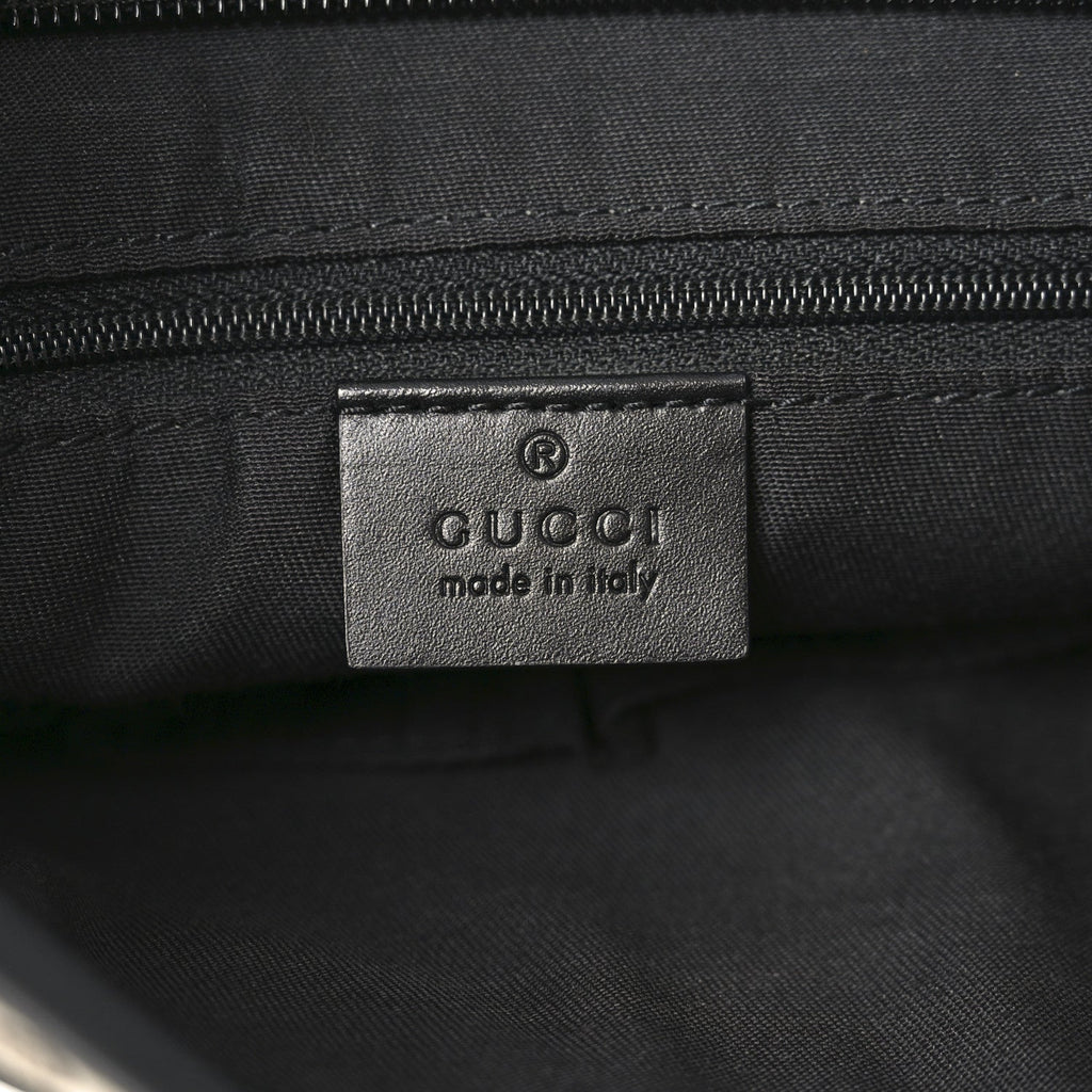 Gucci GG Monogram Web Flat Messenger Bag Black
