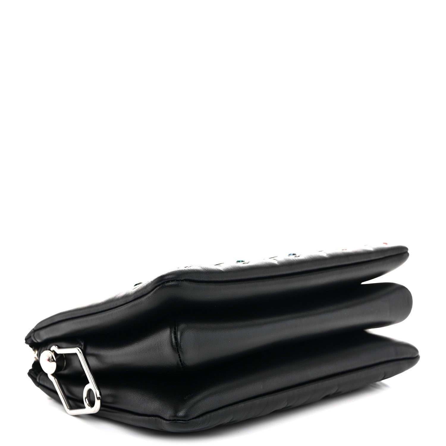 Louis Vuitton Lambskin Monogram Crystal Embossed Embellished Coussin BB Black