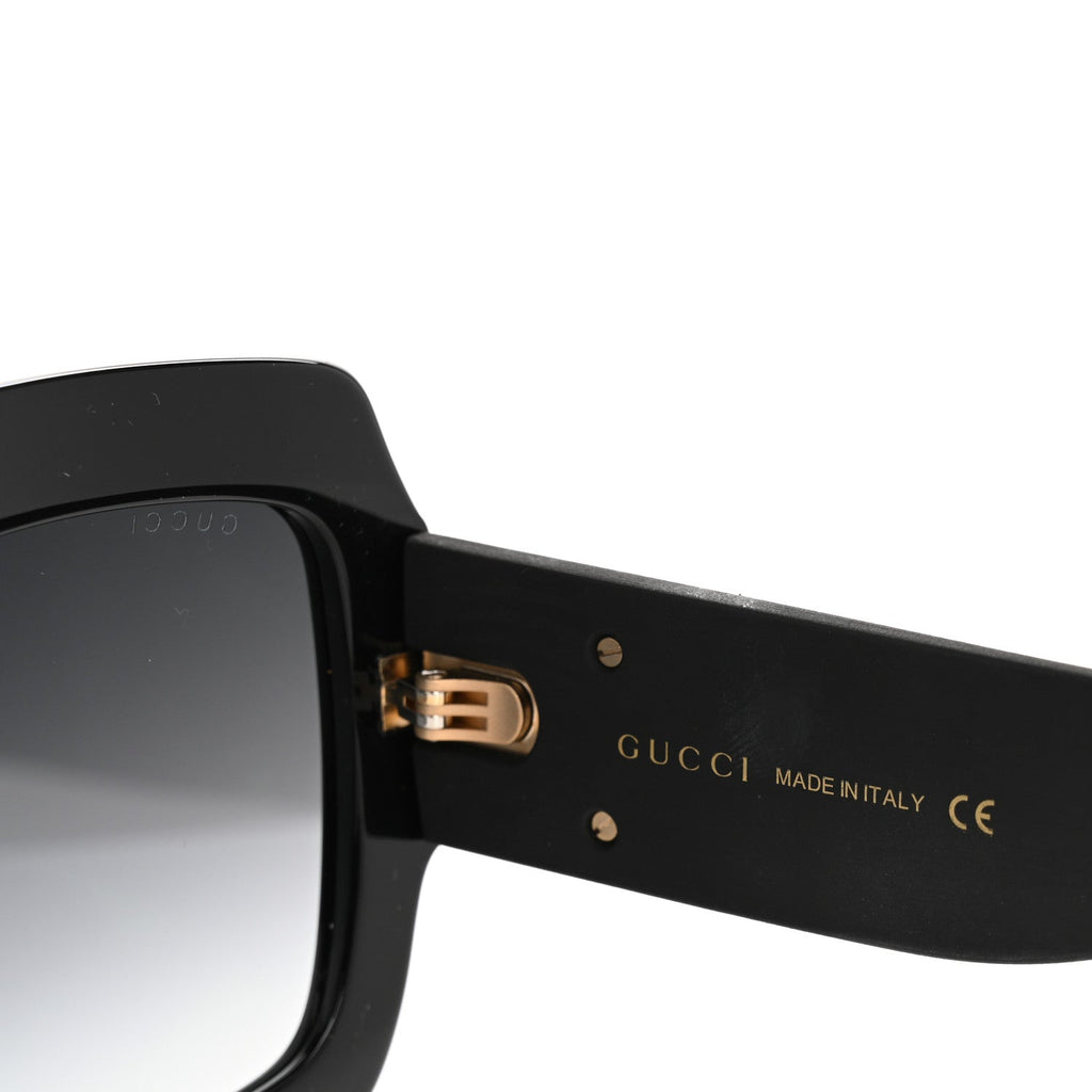 Gucci Acetate Square Frame Sunglasses GG0102S Black