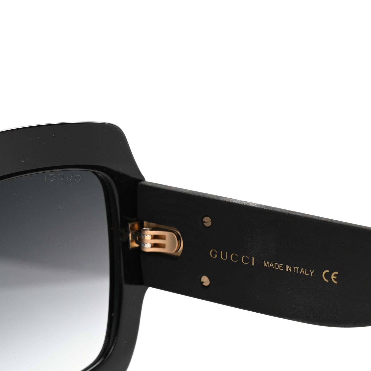 Gucci Acetate Square Frame Sunglasses GG0102S Black