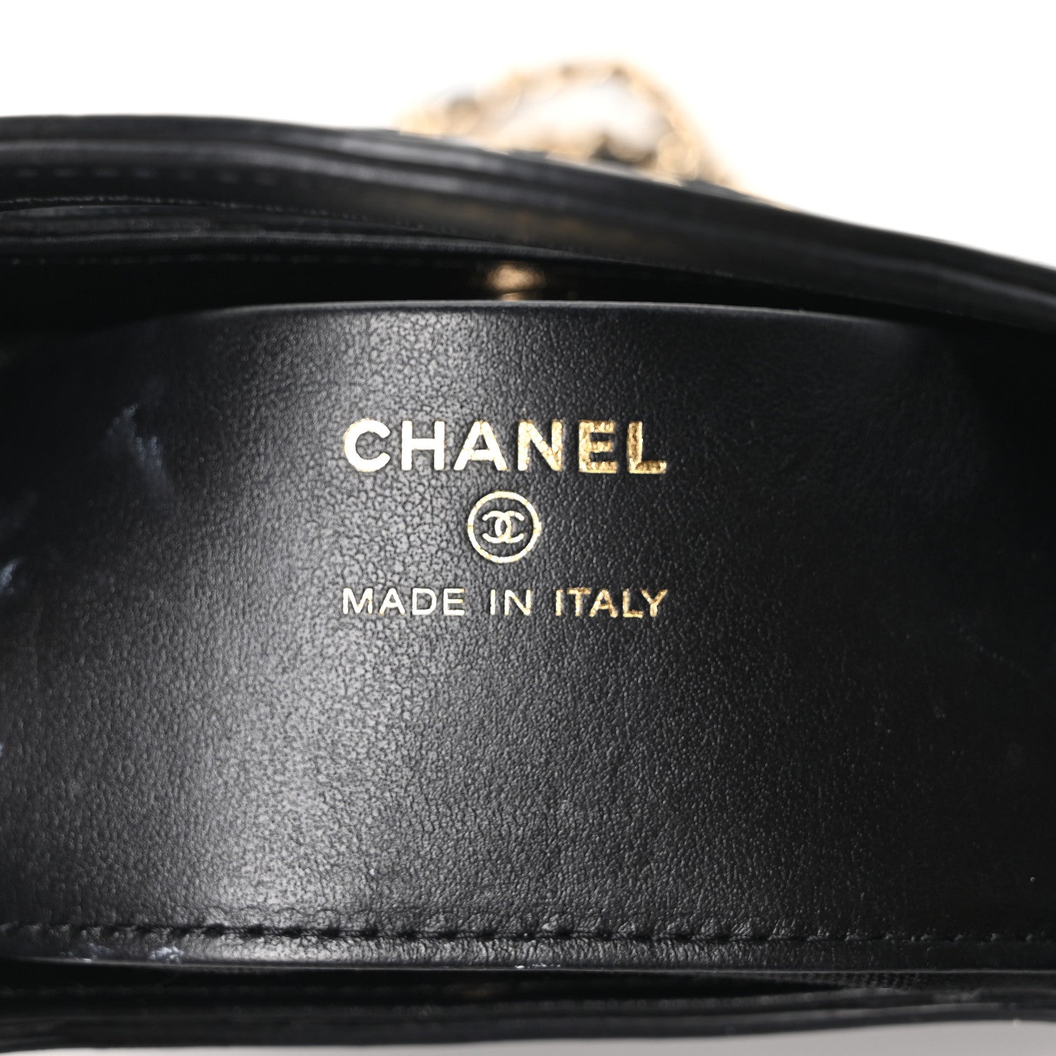 Chanel Shiny Crumpled Calfskin Quilted Nano 31 Shopping Bag Black