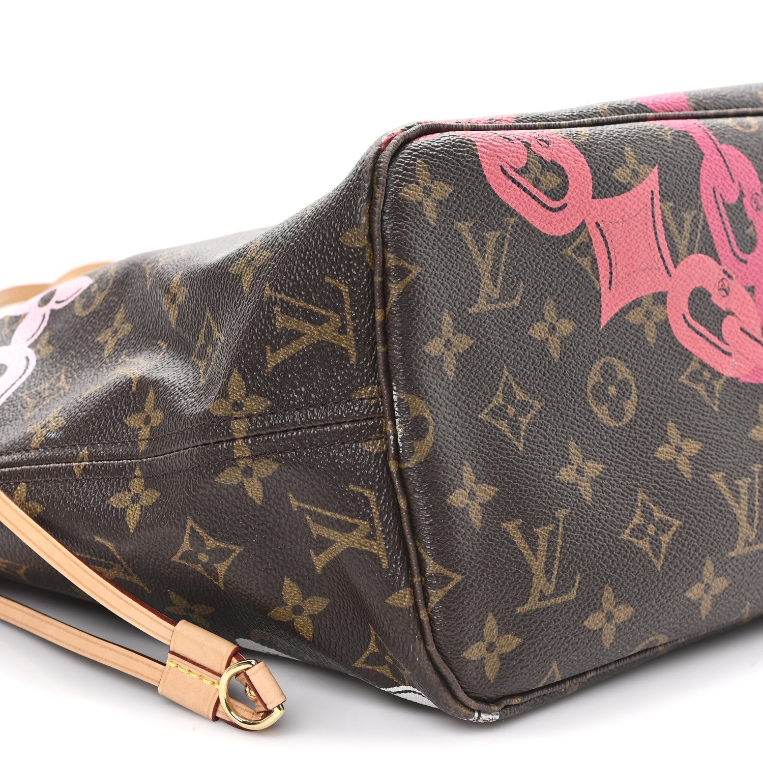Louis Vuitton Monogram Bay Neverfull MM Rose Ballerine Poppy