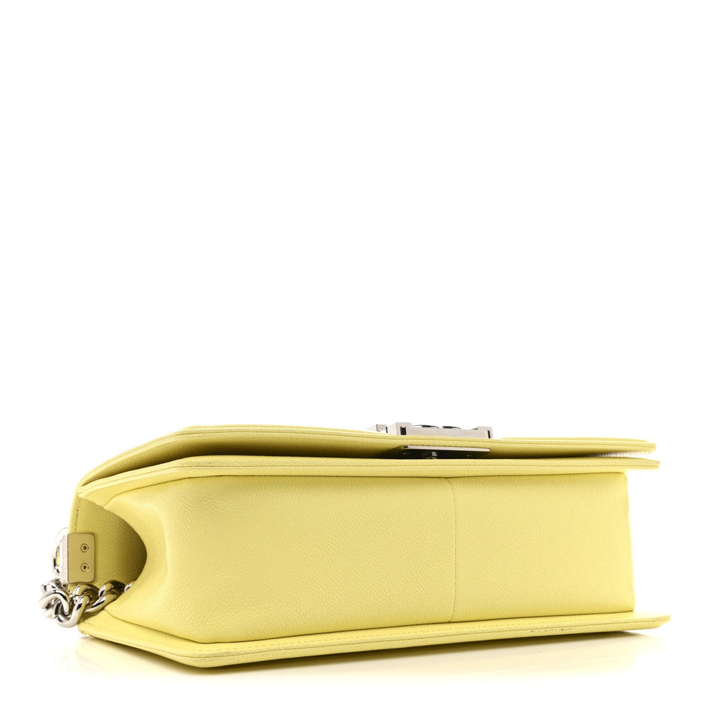 Chanel Caviar Quilted Medium Boy Flap Yellow