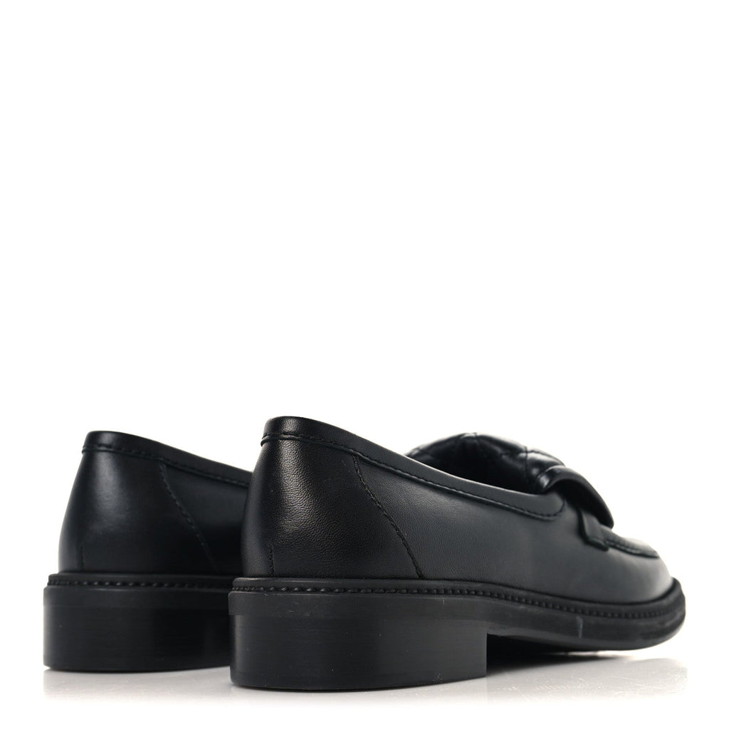 Lambskin Quilted CC Turnlock Loafers 38 Black