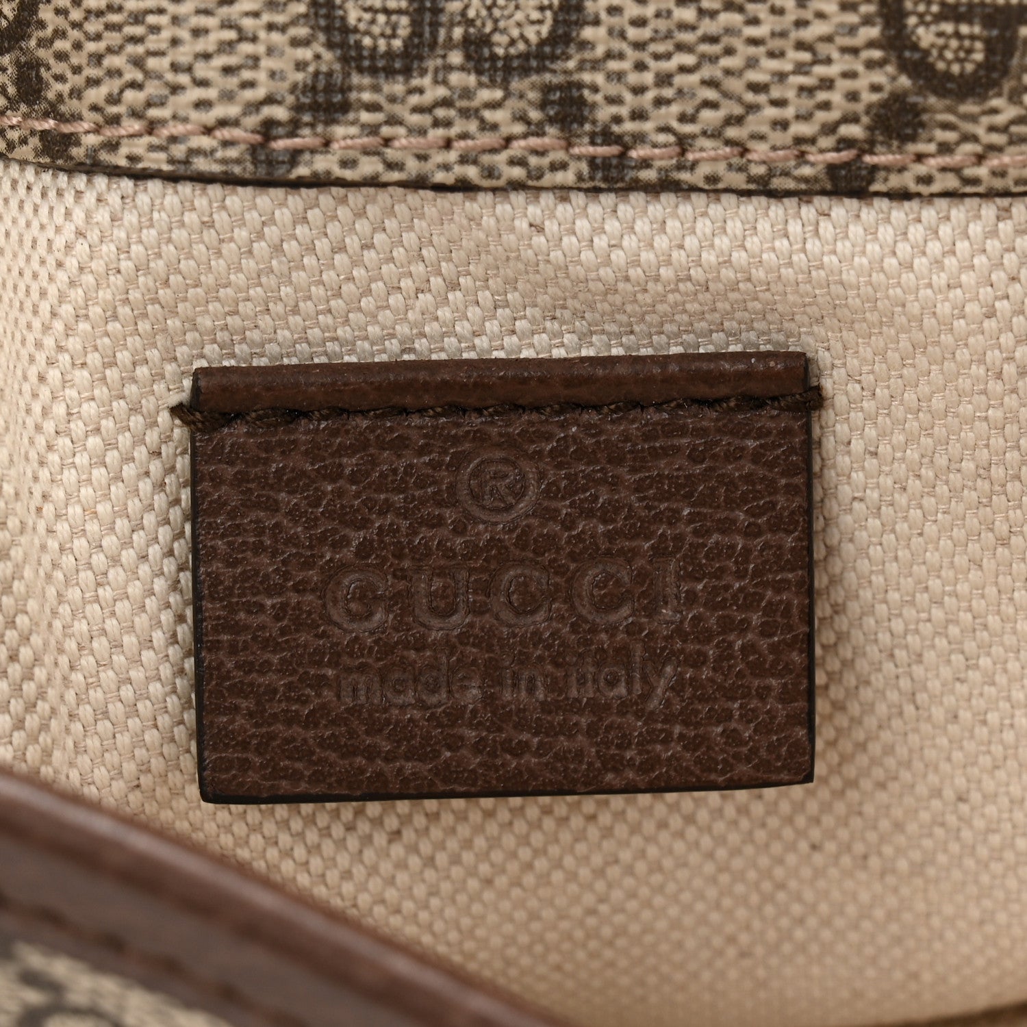 Gucci GG Supreme Monogram Neo Vintage Web Belt Bag Brown