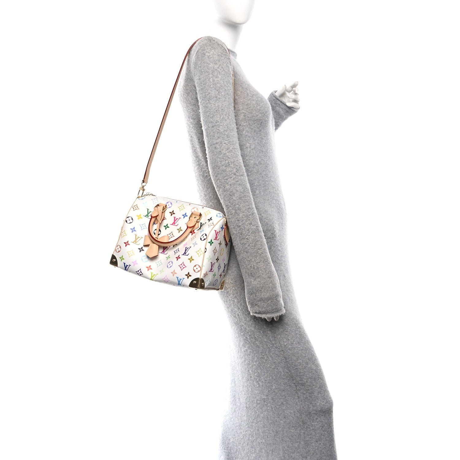 Louis Vuitton LV X TM Monogram Multicolor Speedy Bandouliere 25 White