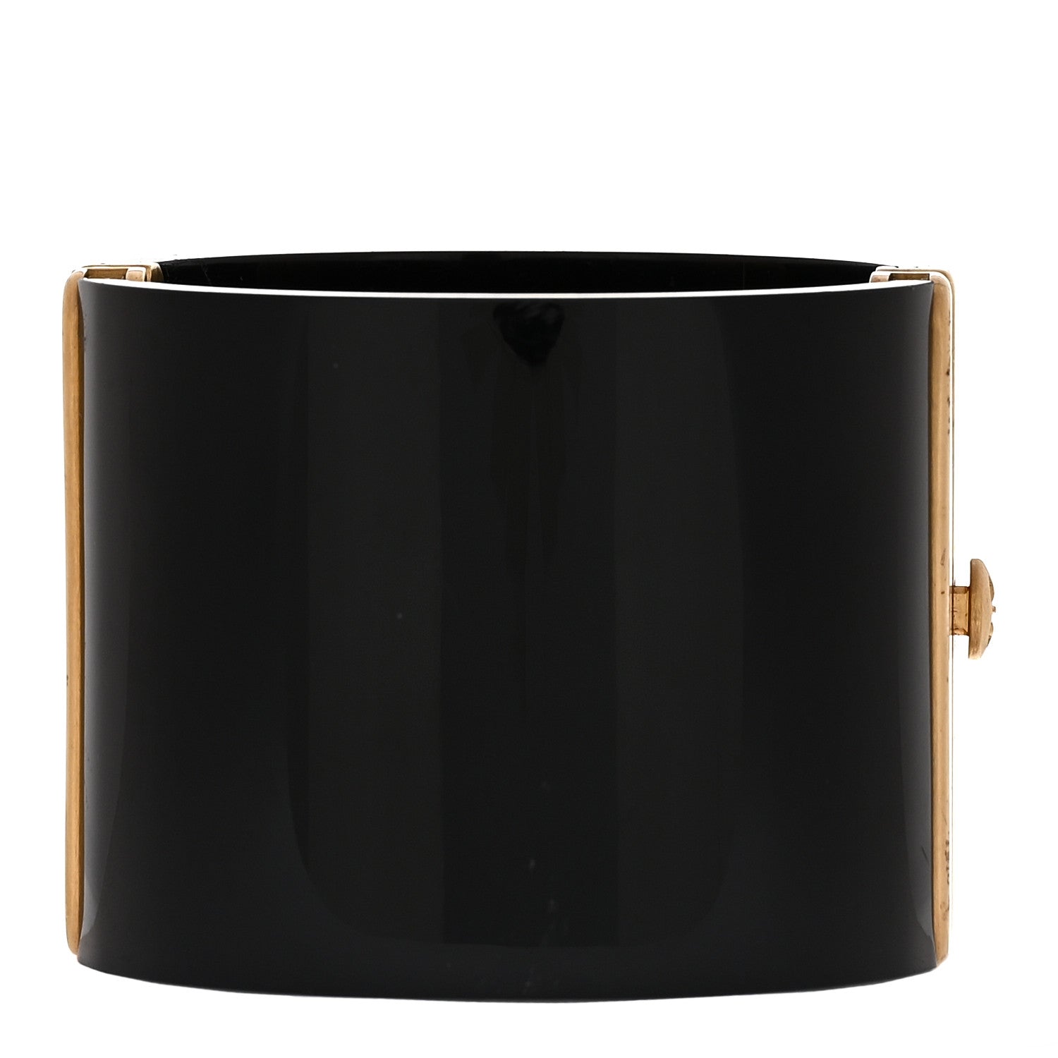 Resin CC Cuff Bracelet Black Gold