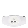 Gucci Sterling Silver 10mm Trademark Ring 58 8.25