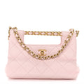 Chanel Shiny Lambskin Small Shopping Bag Light Pink