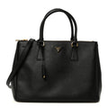 Prada Saffiano Lux Large Galleria Double Zip Tote Black