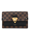 Louis Vuitton Damier Ebene Vavin Chain Wallet Black