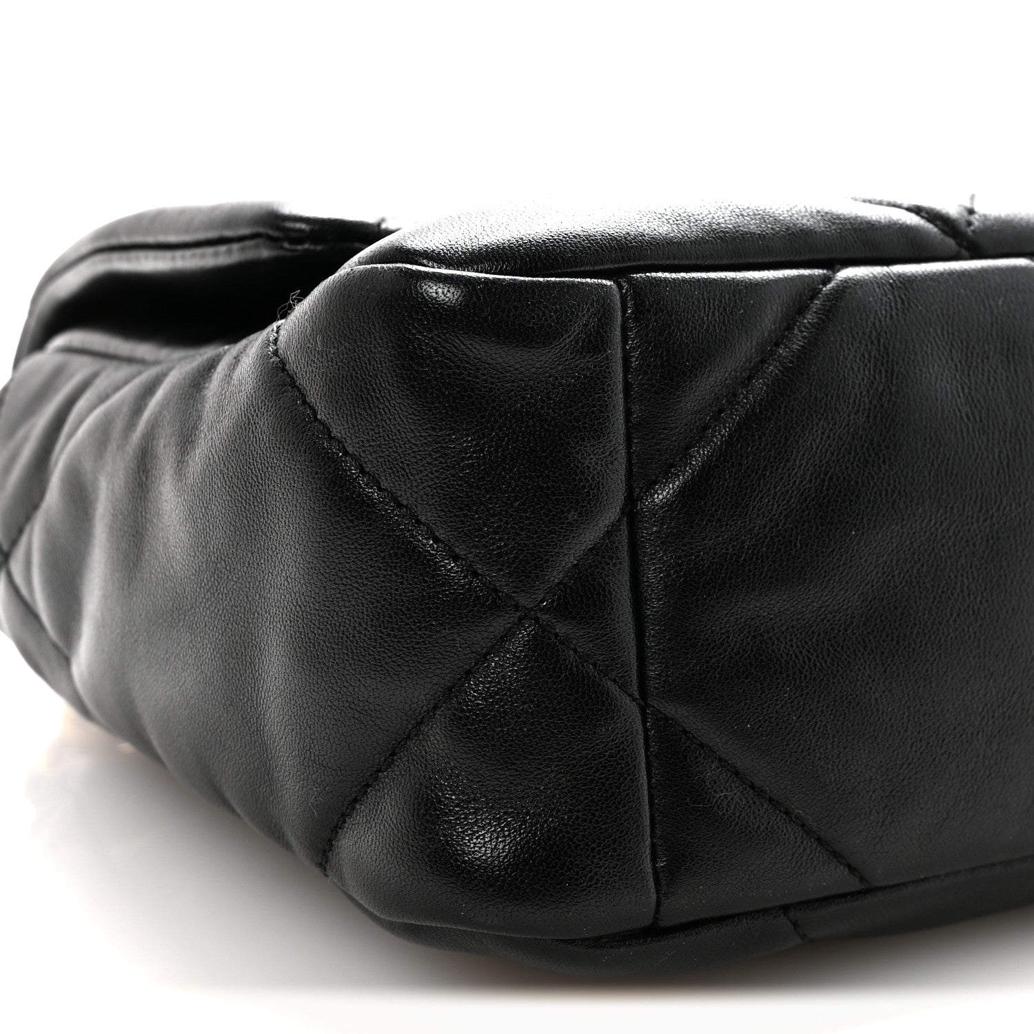 Chanel Goatskin Quilted Medium Chanel 19 Flap Black